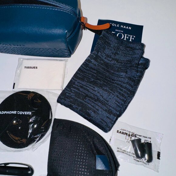 Cole Haan American Airlines Business Class Amenity Kit with Leather Zipper Pouch - Picture 6 of 7